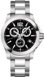 שעון לגבר יוקרתי לונג'ין LONGINES L3.660.4.56.6 כסוף לוח שחור