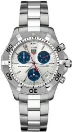 שעון לגבר יוקרתי טאג הייר TAG HEUER CAF1111.BA0803 AQUARASER כסוף לוח לבן