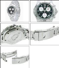 שעון לגבר יוקרתי טאג הייר TAG HEUER CAF1110.BA0804 AQUARACER כסוף לוח שחור