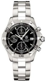 שעון לגבר יוקרתי טאג הייר-TAG HEUER CAF2110.BA0809 AQUARACER כסוף לוח שחור
