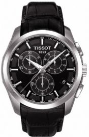 שעון לגבר טיסו TISSOT T0356171605100 כסוף לוח שחור רצועה שחורה