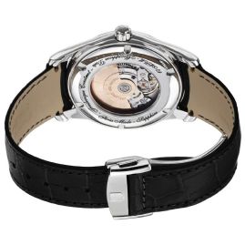 שעון לגבר יוקרתי פרדריק קונסטנט FREDERIQUE CONSTANT FC-330B6B6 כסוף לוח שחור רצועה שחורה