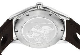 שעון לגבר יוקרתי פרדריק קונסטנט FREDERIQUE CONSTANT FC-303HV5B6 כסוף לוח לבן רצועה חומה