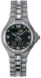 שעון לאישה טיסו TISSOT T65718861 טיטניום כסוף אנלוגי דיגיטלי לוח שחור