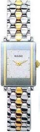 שעון לאישה יוקרתי ראדו RADO R20489123 כסוף מיזהב מלבני לוח אפור