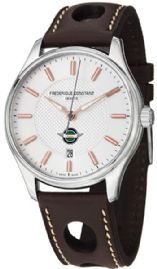 שעון לגבר יוקרתי פרדריק קונסטנט FREDERIQUE CONSTANT FC-303HV5B6 כסוף לוח לבן רצועה חומה