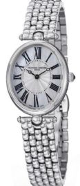 שעון לאישה יוקרתי פרדריק קונסטנט FREDERIQUE CONSTANT FC-200MPW2V6B כסוף אובלי לוח לבן