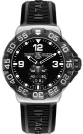 שעון לגבר יוקרתי טאג הייר TAG HEUER FORMULA 1 WAH1010.BT0717 כסוף לוח שחור רצועה שחורה