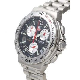 שעון לגבר יוקרתי טאג הייר TAG HEUER CAC111.BA0850 FORMULA1 כסוף לוח שחור