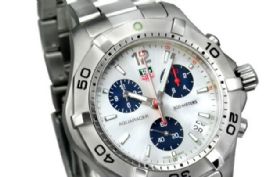שעון לגבר יוקרתי טאג הייר TAG HEUER CAF1111.BA0803 AQUARASER כסוף לוח לבן