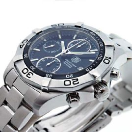 שעון לגבר יוקרתי טאג הייר-TAG HEUER CAF2110.BA0809 AQUARACER כסוף לוח שחור