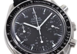 שעון יד שניה לגבר יוקרתי אומגה OMEGA כסוף לוח שחור