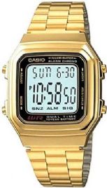 שעון לגבר קסיו CASIO A178WGA-1ADF מוזהב מרובע דיגיטלי