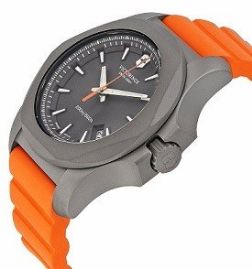 שעון לגבר ויקטורינוקס VICTORINOX 241758 אפור לוח אפור רצועה כתומה