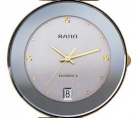 שעון לגבר לאישה יוקרתי ראדו RADO R48793103 כסוף מוזהב לוח אפור