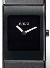 שעון לאישה יוקרתי ראדו RADO R05403023 קרמי שחור מלבני לוח שחור