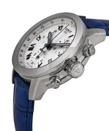 שעון לאישה טיסו TISSOT T0552171603300 כסוף לוח לבן רצועה כחולה