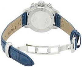 שעון לאישה טיסו TISSOT T0552171603300 כסוף לוח לבן רצועה כחולה