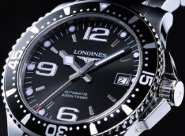 שעון לגבר יוקרתי לונגין LONGINES L3.841.4.56.6 כסוף לוח שחור