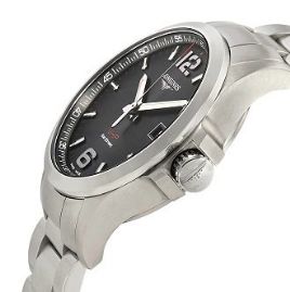 שעון לגבר יוקרתי לונגין LONGINES L3.726.4.56.6 כסוף לוח שחור