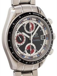 שעון לגבר יוקרתי אומגה OMEGA 3210.52.00 כסוף לוח שחור