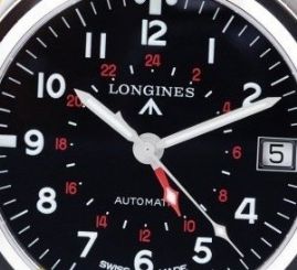 שעון לגבר יוקרתי לונגין LONGINES L2.831.4.53.2 כסוף לוח שחור רצועה שחורה