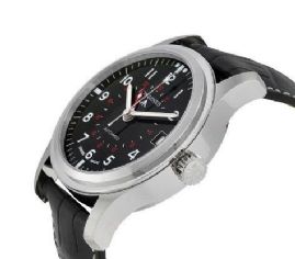 שעון לגבר יוקרתי לונגין LONGINES L2.831.4.53.2 כסוף לוח שחור רצועה שחורה