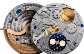 שעון לגבר יוקרתי פרדריק קונסטנט FREDERIQUE CONSTANT FC-775N4S4 מוזהב לוח כחול רצועה כחולה