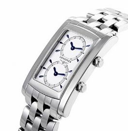 שעון לגבר יוקרתי לונג'ין LONGINES L5.661.4.12.6 כסוף מלבני לוח לבן