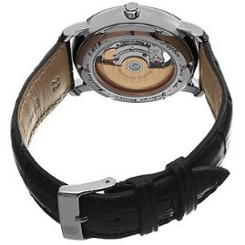 שעון לגבר יוקרתי פרדריק קונסטנט FREDERIQUE CONSTANT FC-335MC4P6 כסוף לוח לבן רצועה שחורה
