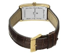 שעון לאישה יוקרתי פרדריק קונסטנט FREDERIQUE CONSTANT FC-235MC25 מוזהב מלבני לוח לבן רצועה חומה