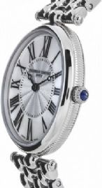 שעון לאישה יוקרתי פרדריק קונסטנט FREDERIQUE CONSTANT FC-200MPW2V6B כסוף אובלי לוח לבן