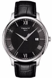 שעון לגבר טיסו TISSOT T0636101605800 כסוף לוח שחור רצועה שחורה