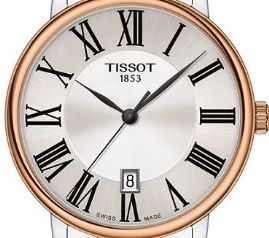 שעון לגבר טיסו TISSOT T1224102203300 כסוף מוזהב לוח לבן