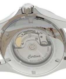 שעון לגבר סרטינה CERTINA C032.430.16.041.00 כסוף לוח כחול רצועה חומה