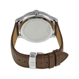שעון לגבר טיסו TISSOT 0636391603700 כסוף לוח לבן רצועה חומה