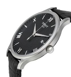 שעון לגבר טיסו TISSOT T0636101605800 כסוף לוח שחור רצועה שחורה