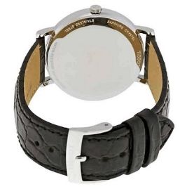 שען לגבר טיסו TISSOT T1094101603200 כסוף לוח לבן רצועה שחורה