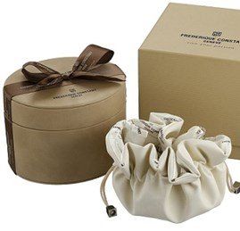 שעון לאישה יוקרתי פרדריק קונסטנט FREDERIQUE CONSTANT FC-200MPW2V2B כסוף מוזהב אובלי לוח לבן