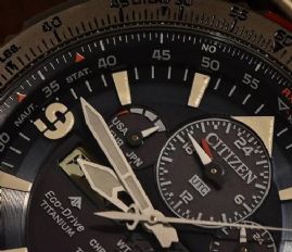 שעון לגבר סיטיזן CITIZEN JY8100-80L טיטניום כסוף אנלוגי דיגיטלי לוח כחול