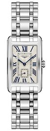 שעון לגבר לאישה יוקרתי לונגין LONGINES L5.512.4.71.6 כסוף מלבני לוח לבן