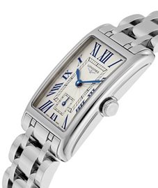 שעון לגבר לאישה יוקרתי לונגין LONGINES L5.512.4.71.6 כסוף מלבני לוח לבן