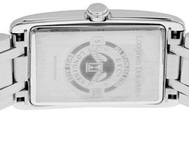 שעון לגבר לאישה יוקרתי לונגין LONGINES L5.512.4.71.6 כסוף מלבני לוח לבן