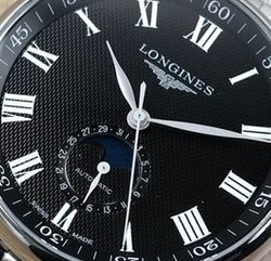 שעון לגבר יוקרתי לונגין LONGINES L2.919.4.51.6 כסוף לוח שחור