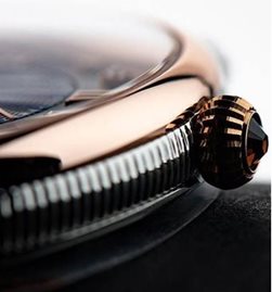 שעון לאישה יוקרתי פרדריק קונסטנט FREDERIQUE CONSTANT FC-200MPN2AR2B מוזהב כסוף לוח כחול