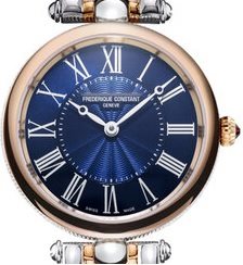 שעון לאישה יוקרתי פרדריק קונסטנט FREDERIQUE CONSTANT FC-200MPN2AR2B מוזהב כסוף לוח כחול