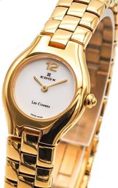 שעון לאישה אדוקס EDOX E21162 מוזהב לוח לבן