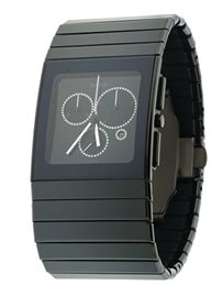 שעון לגבר יוקרתי ראדו RADO R21714702 קרמי שחור מלבני לוח שחור יהלומים
