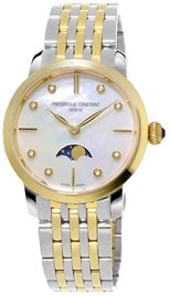 שעון לאישה יוקרתי פרדריק קונסטנט FREDERIQUE CONSTANT FC-206MPWD1S3B מוזהב לוח לבן