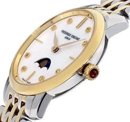 שעון לאישה יוקרתי פרדריק קונסטנט FREDERIQUE CONSTANT FC-206MPWD1S3B מוזהב לוח לבן